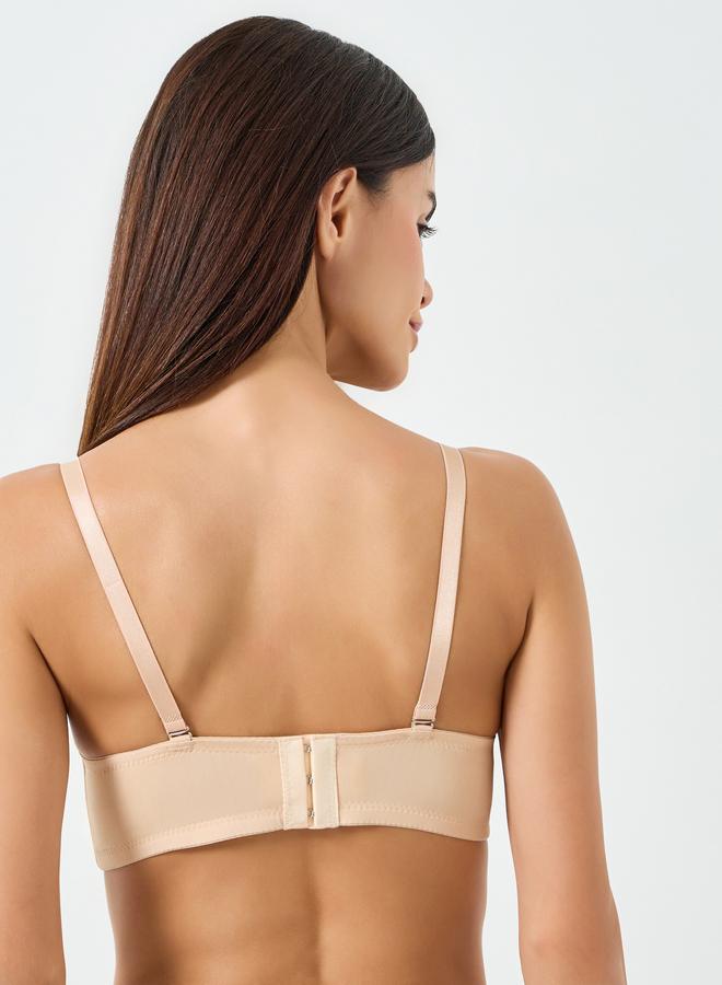 تايك تو حمالة صدر سادة بحشوة وأسلاك وإبزيم أمامي - Image 5